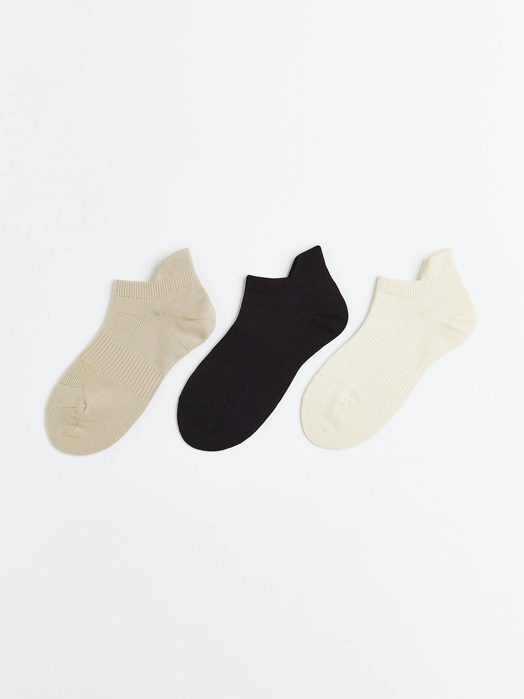 

H&M Women 3-Pack DryMove Sports Socks, Beige