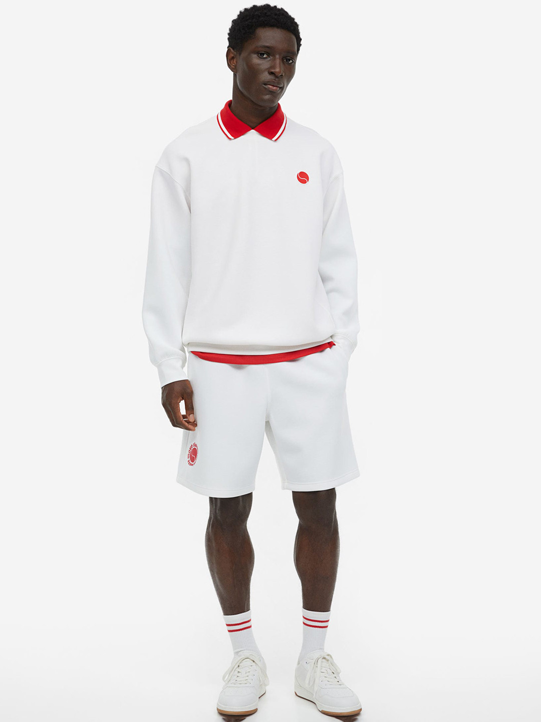 

H&M Men DryMove Sports Shorts, White