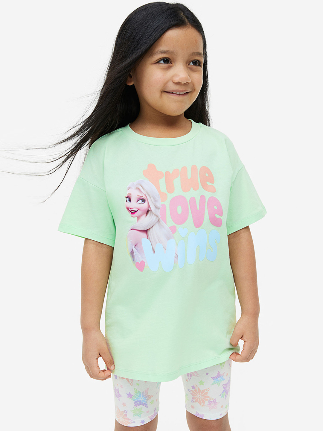 

H&M Girls 2-Piece Printed Set, Green