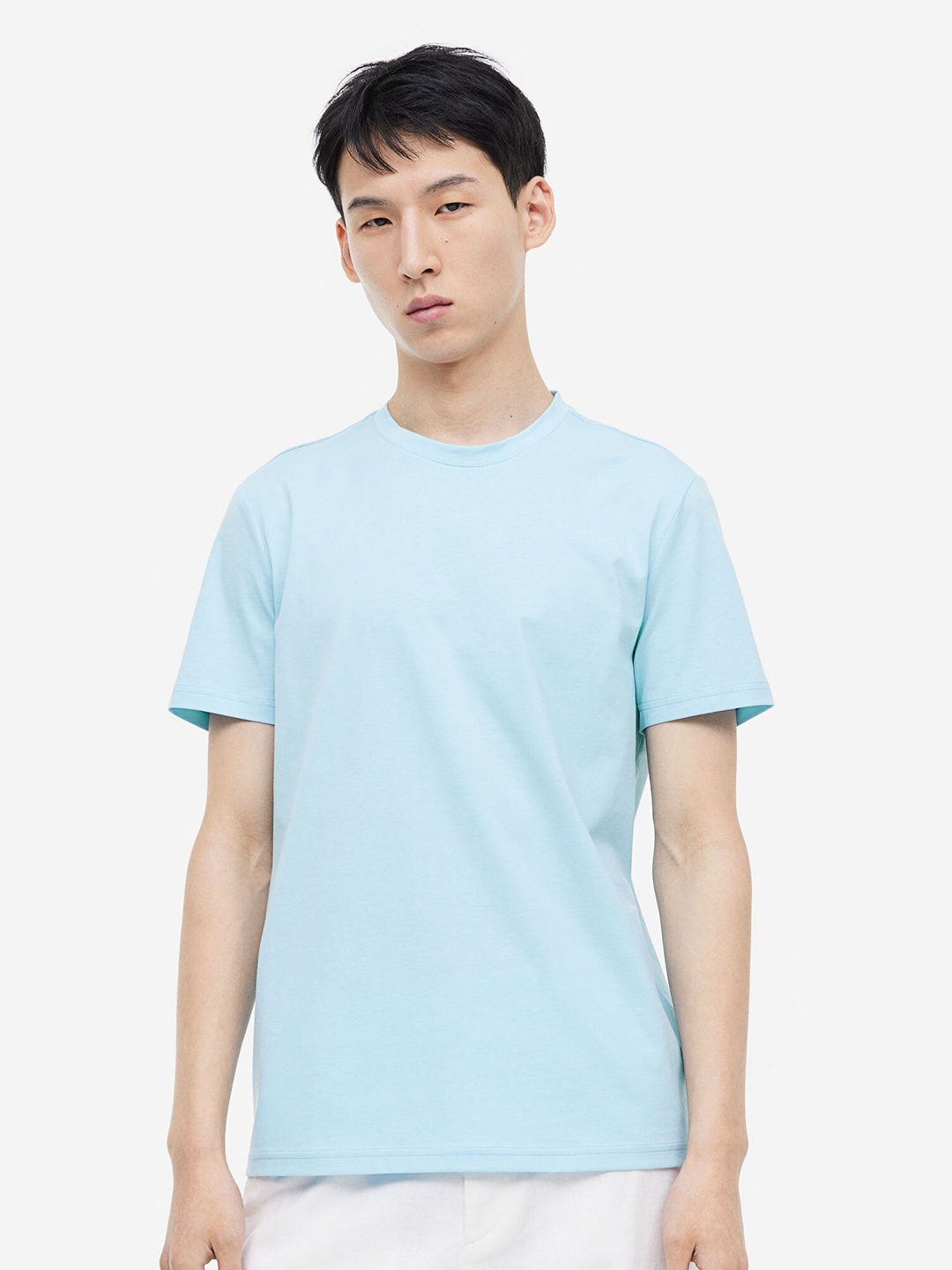 

H&M Men Slim Fit Pima Cotton T-shirt, Blue