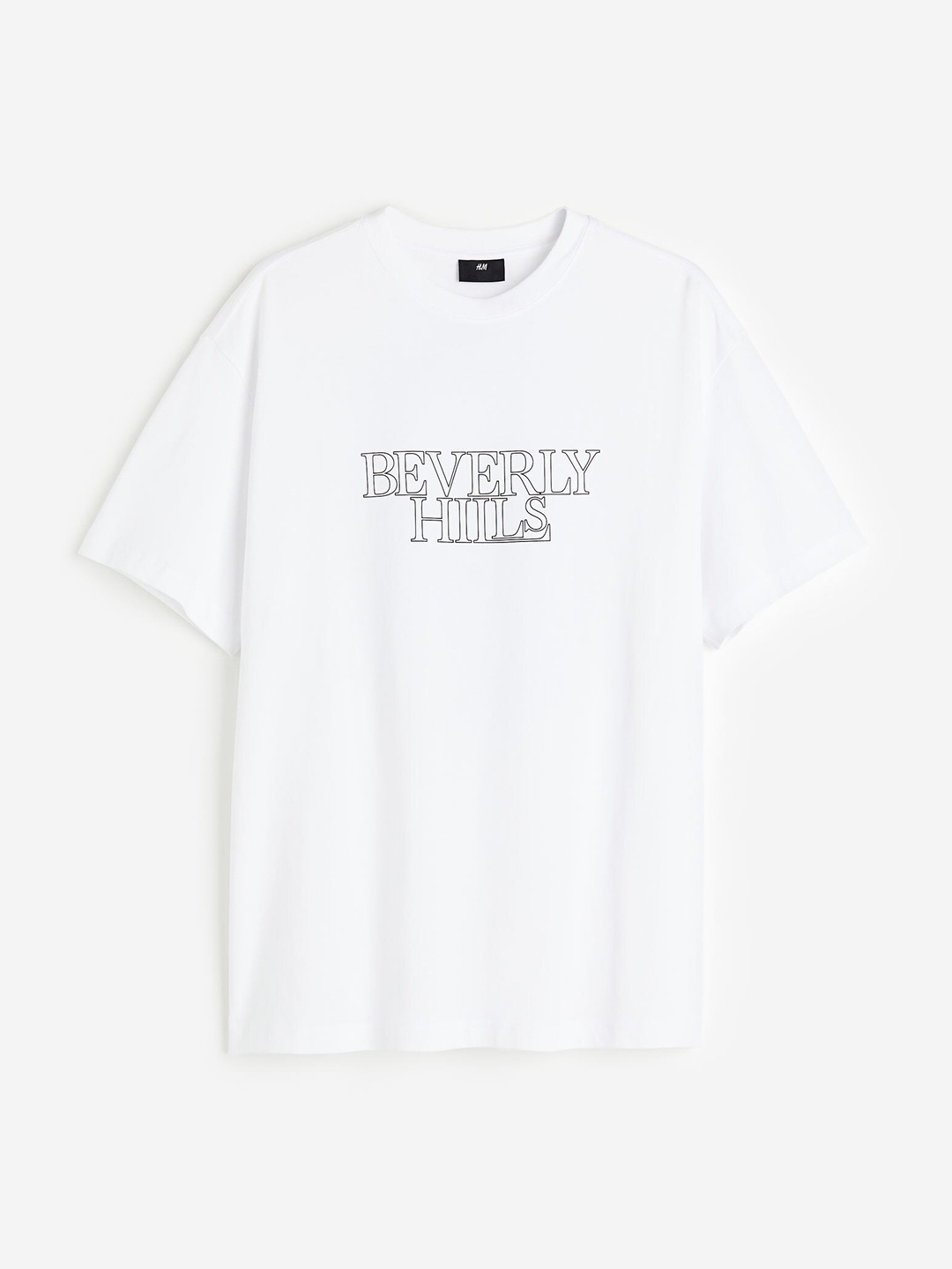 

H&M Men Relaxed Fit Printed T-shirt, White