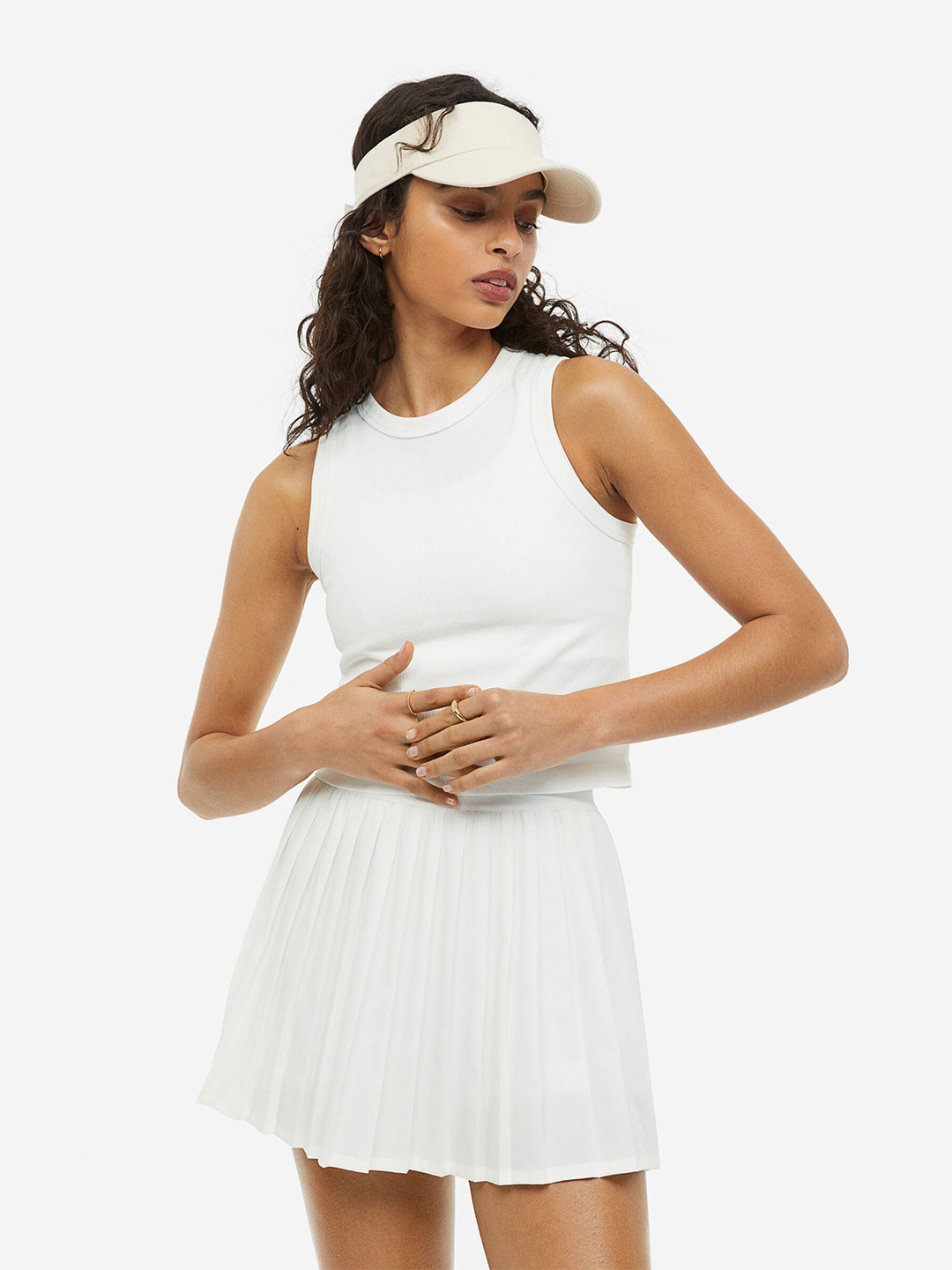 

H&M Women DryMove Seamless Sports Vest Top, White