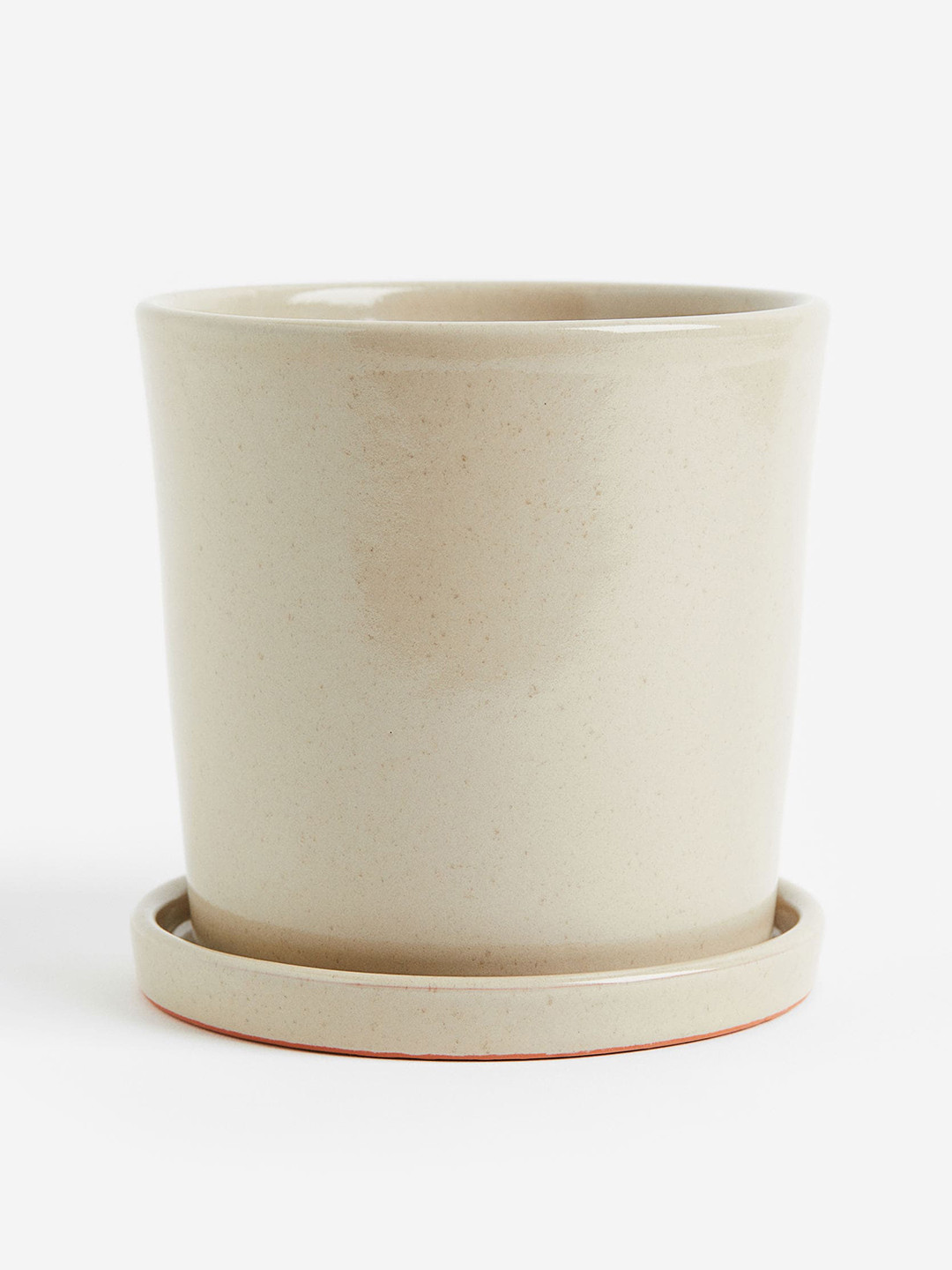 

H&M Beige Plant Pot And Saucer