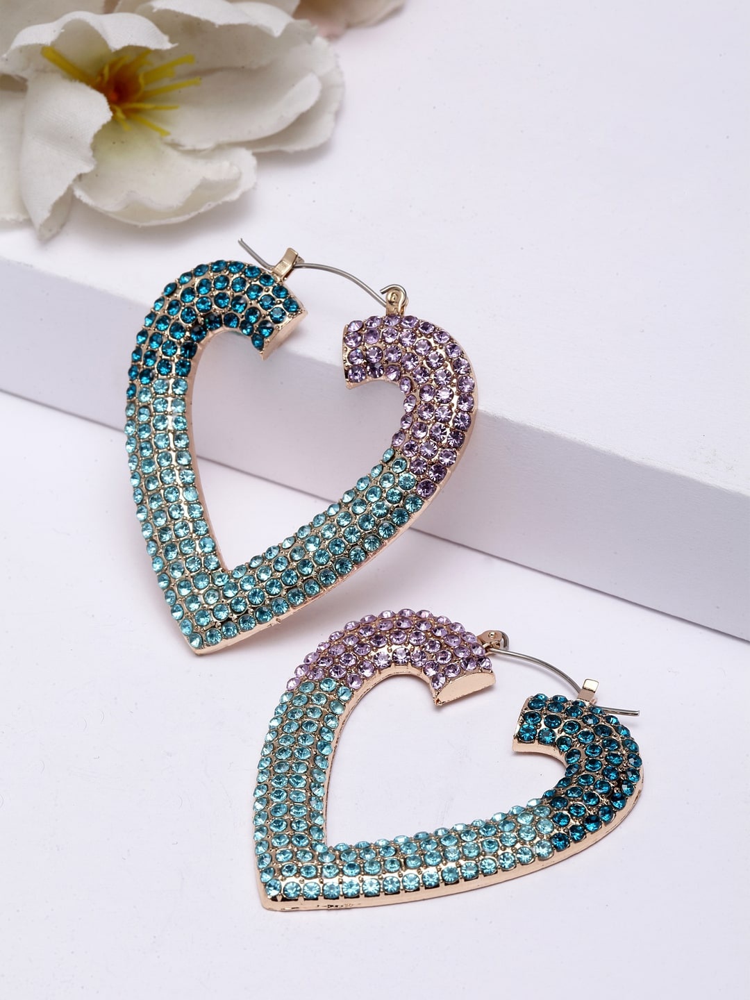 

AVANT-GARDE PARIS Gold-Plated Heart Shaped Hoop Earrings