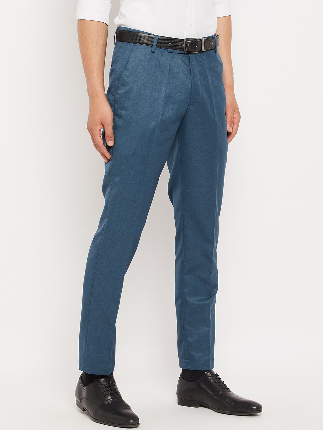

VEI SASTRE Men Smart Slim Fit Formal Trouser, Teal