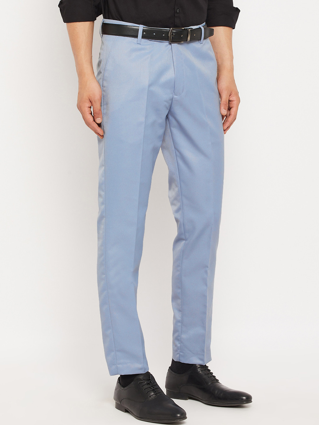 

VEI SASTRE Men Smart Slim Fit Formal Trouser, Blue