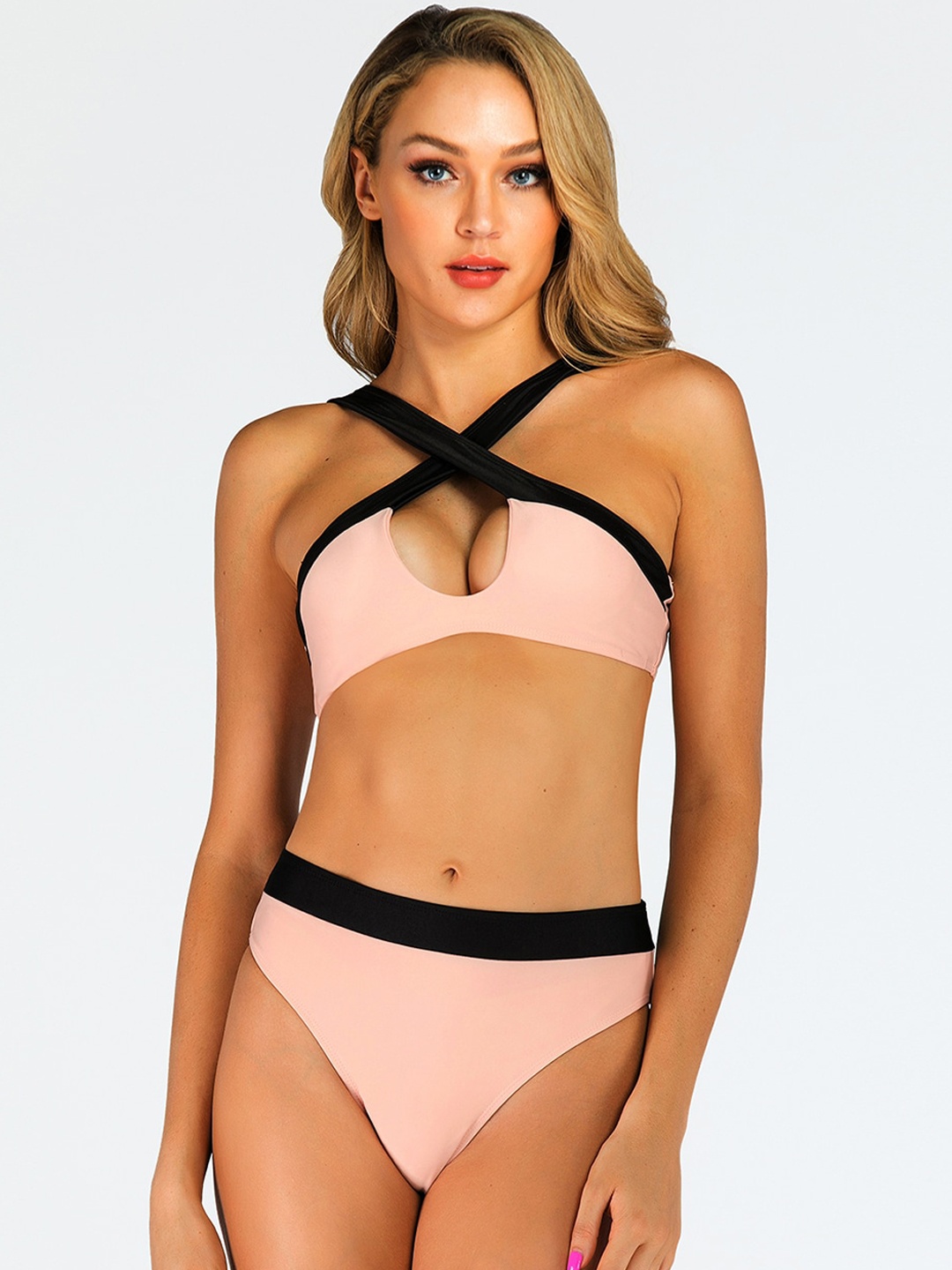 

JC Collection Two Piece Bikini Swimwear Set, Pink