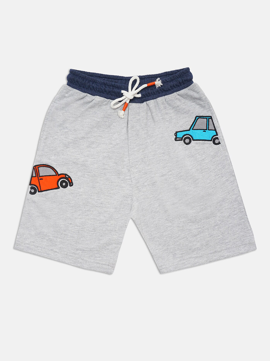 

Lil Tomatoes Boys Graphic Printed Mid-Rise Shorts, Grey