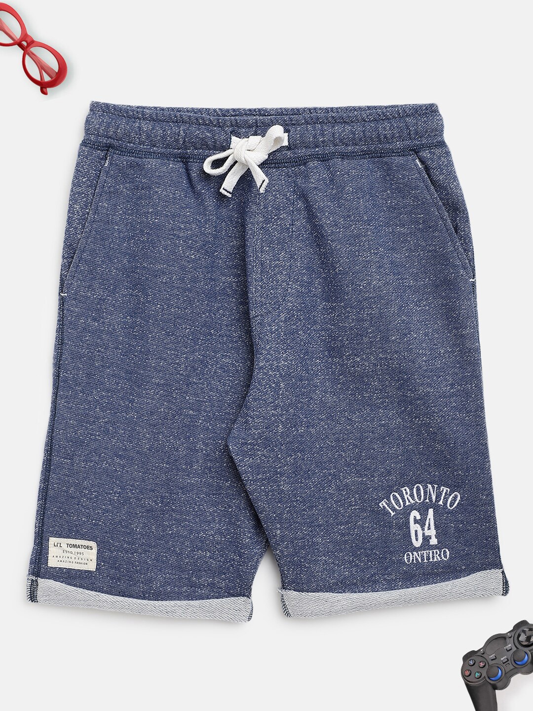 

Lil Tomatoes Boys Mid-Rise Regular Shorts, Blue