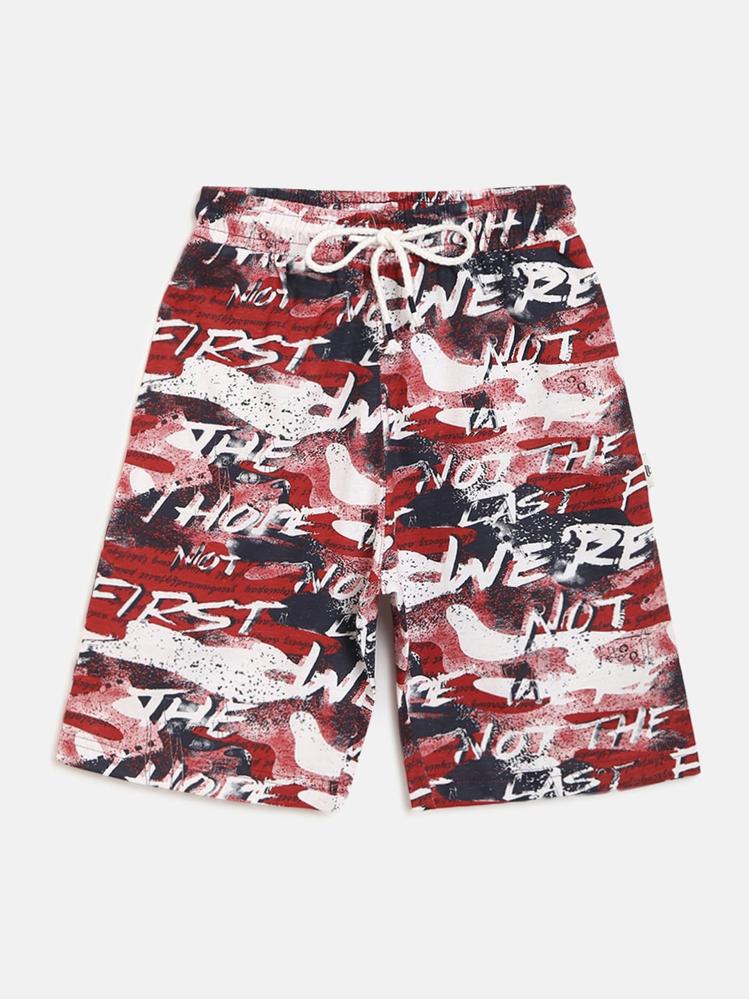 

Lil Tomatoes Boys Typography Printed Regular Shorts, Red