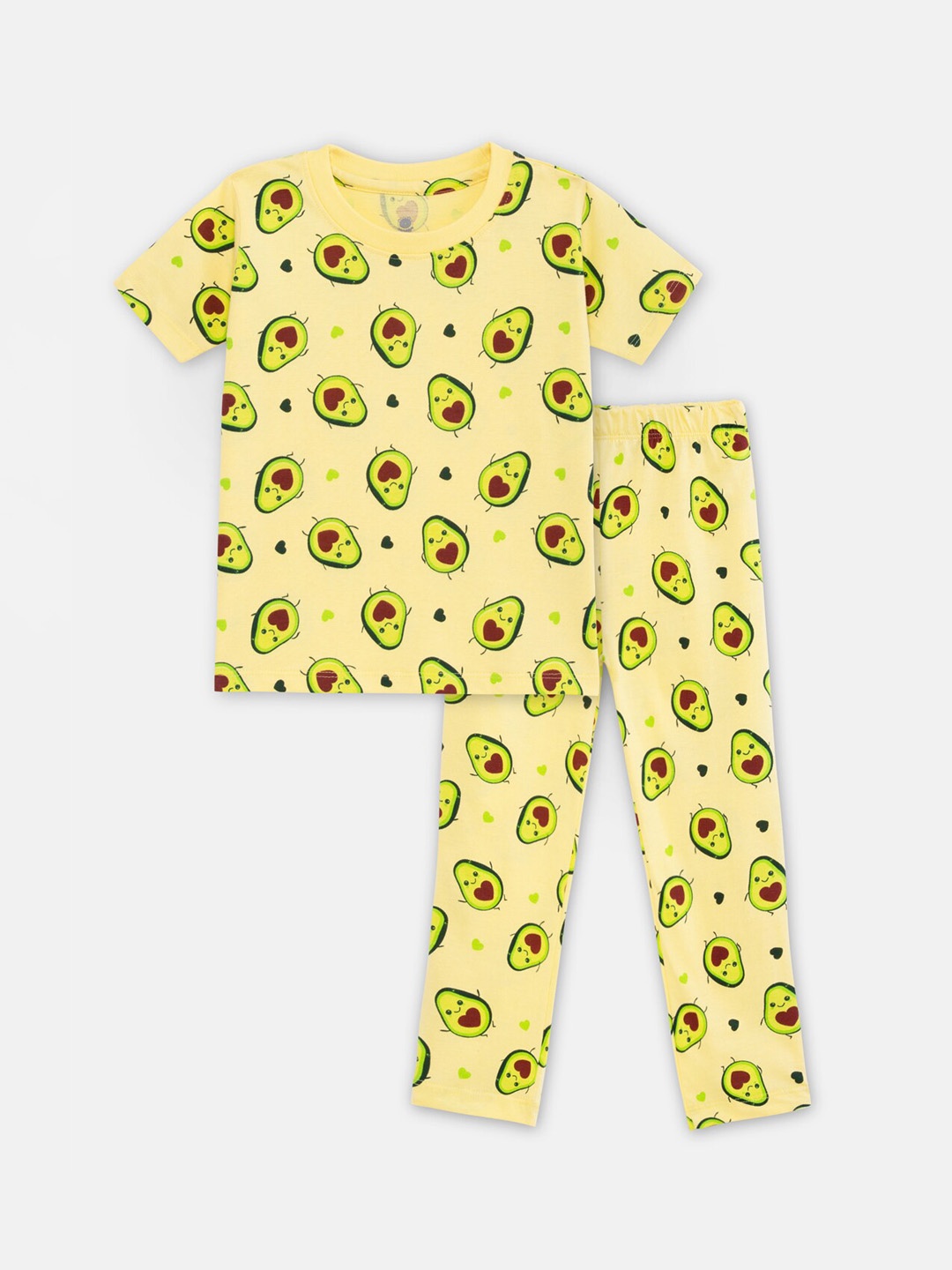 

Cuddles for Cubs Kids Conversational Printed Night Suit, Yellow