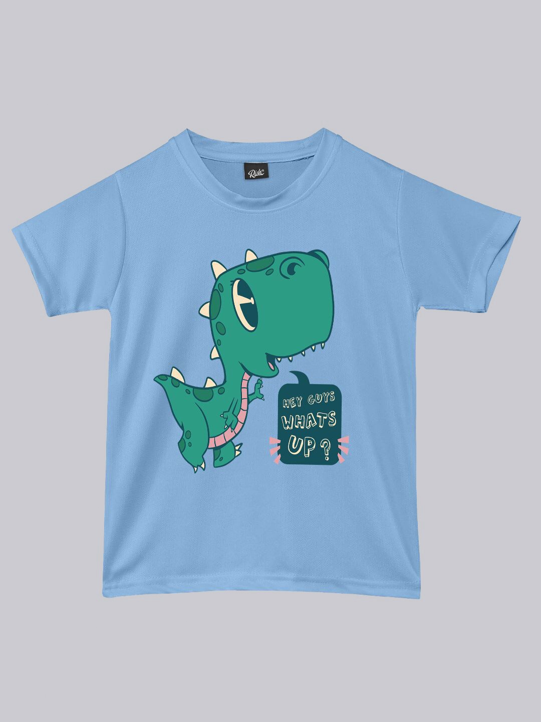 

RISH Kids Graphic Printed Dry Fit Loose Cotton Running T-shirt, Blue