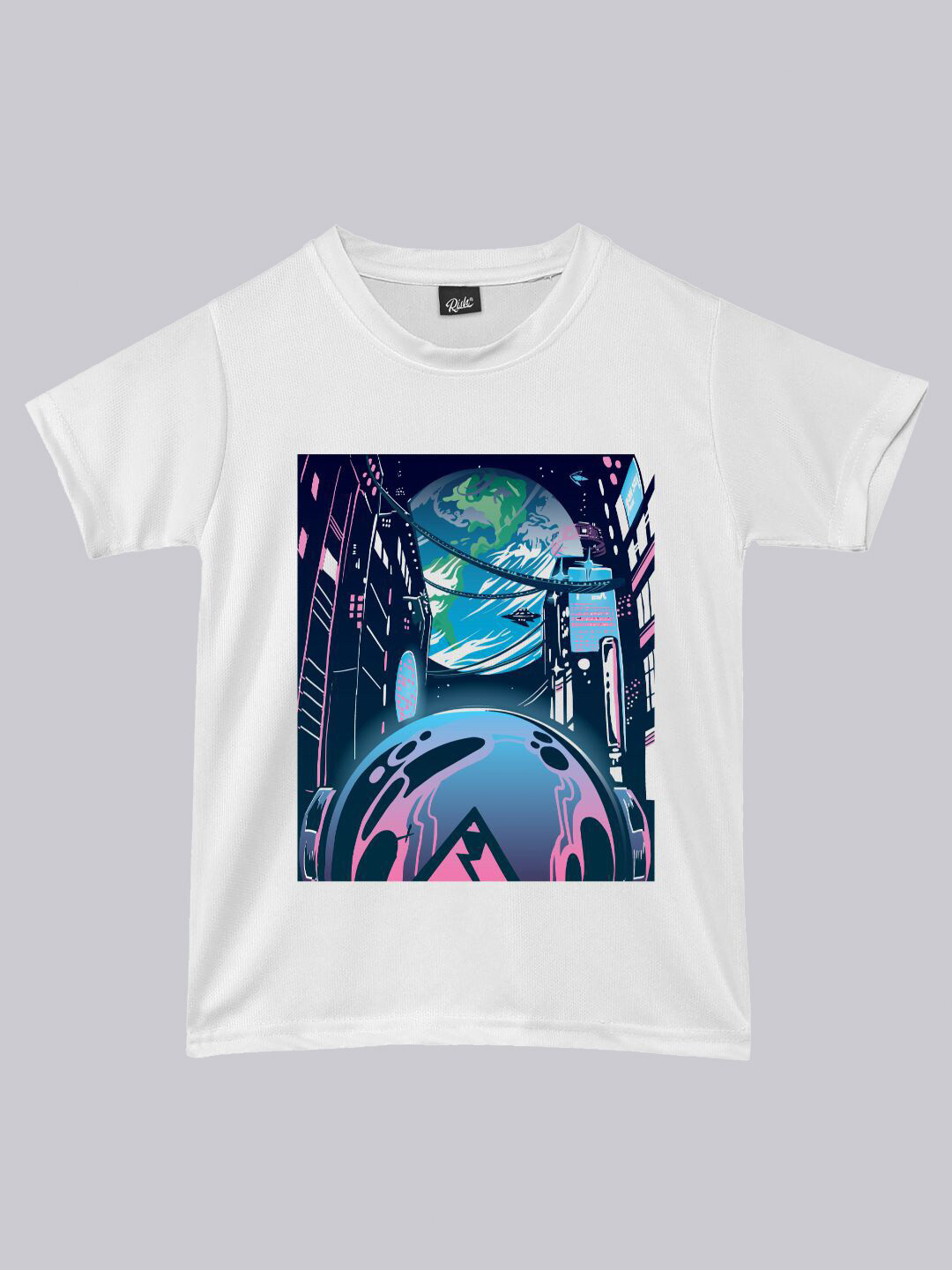 

RISH Graphic Printed Dry Fit Loose T-shirt, White