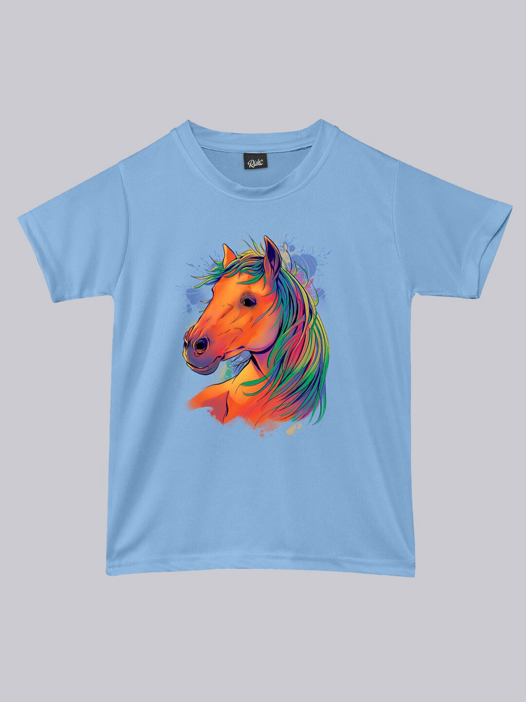

RISH Kids Round Neck Graphic Printed T-shirt, Blue