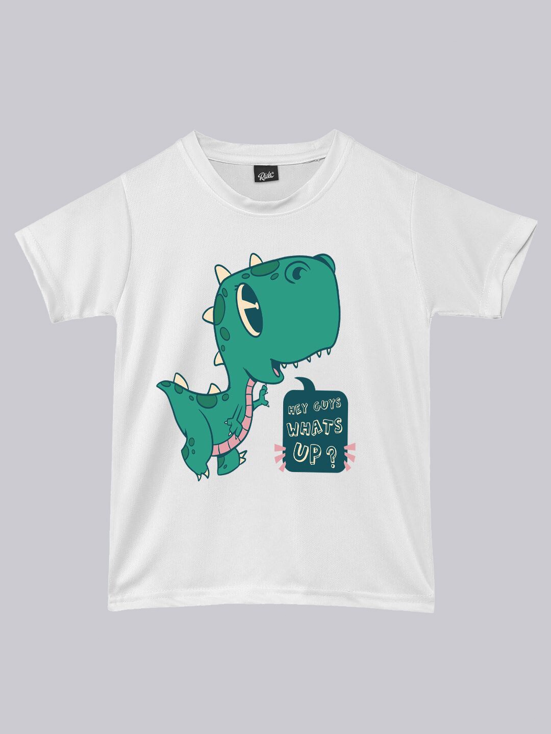

RISH Kids Typography Printed Dry Fit Loose Fit T-shirt, White