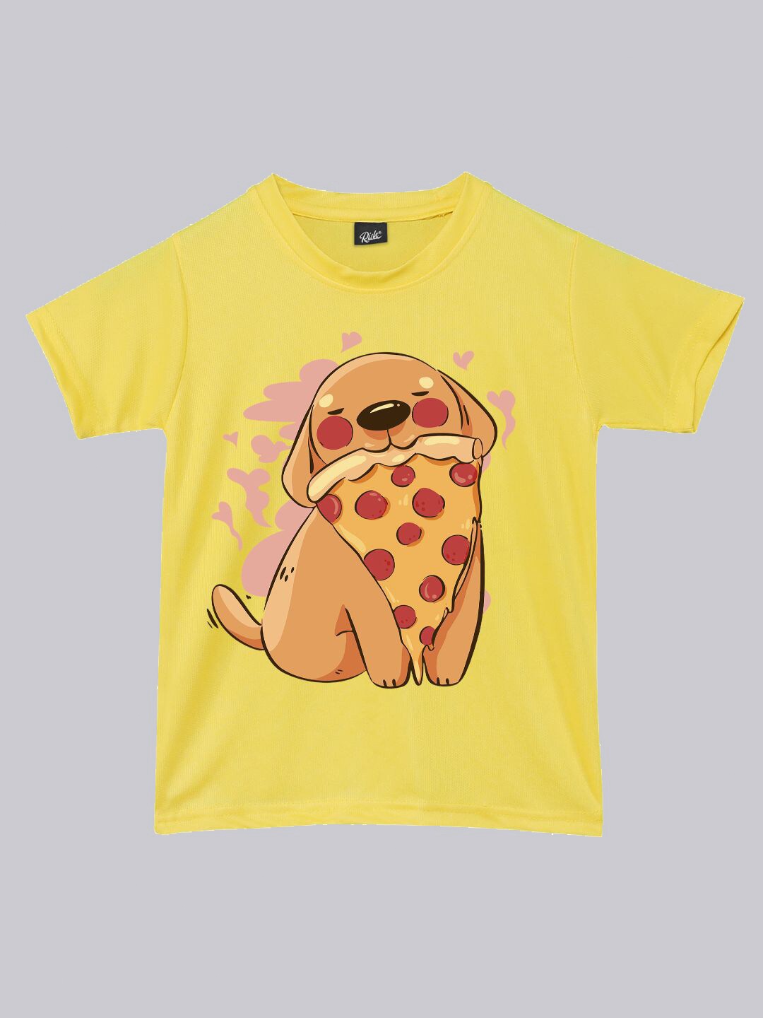 

RISH Kids Graphic Printed Dry Fit Loose Cotton Running T-shirt, Yellow