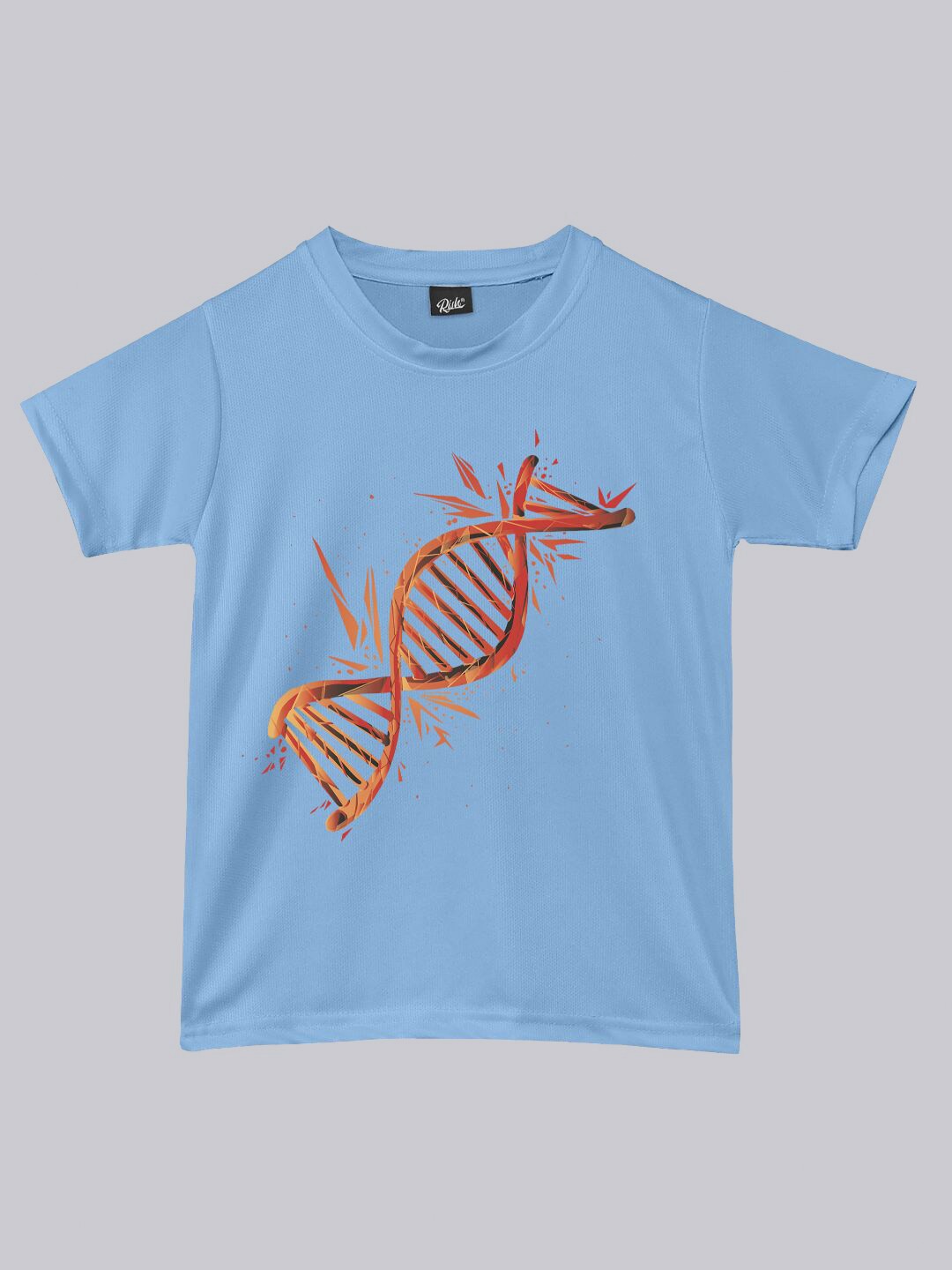 

RISH Kids Loose Fit Conversational Printed Dry Fit T-shirt, Blue