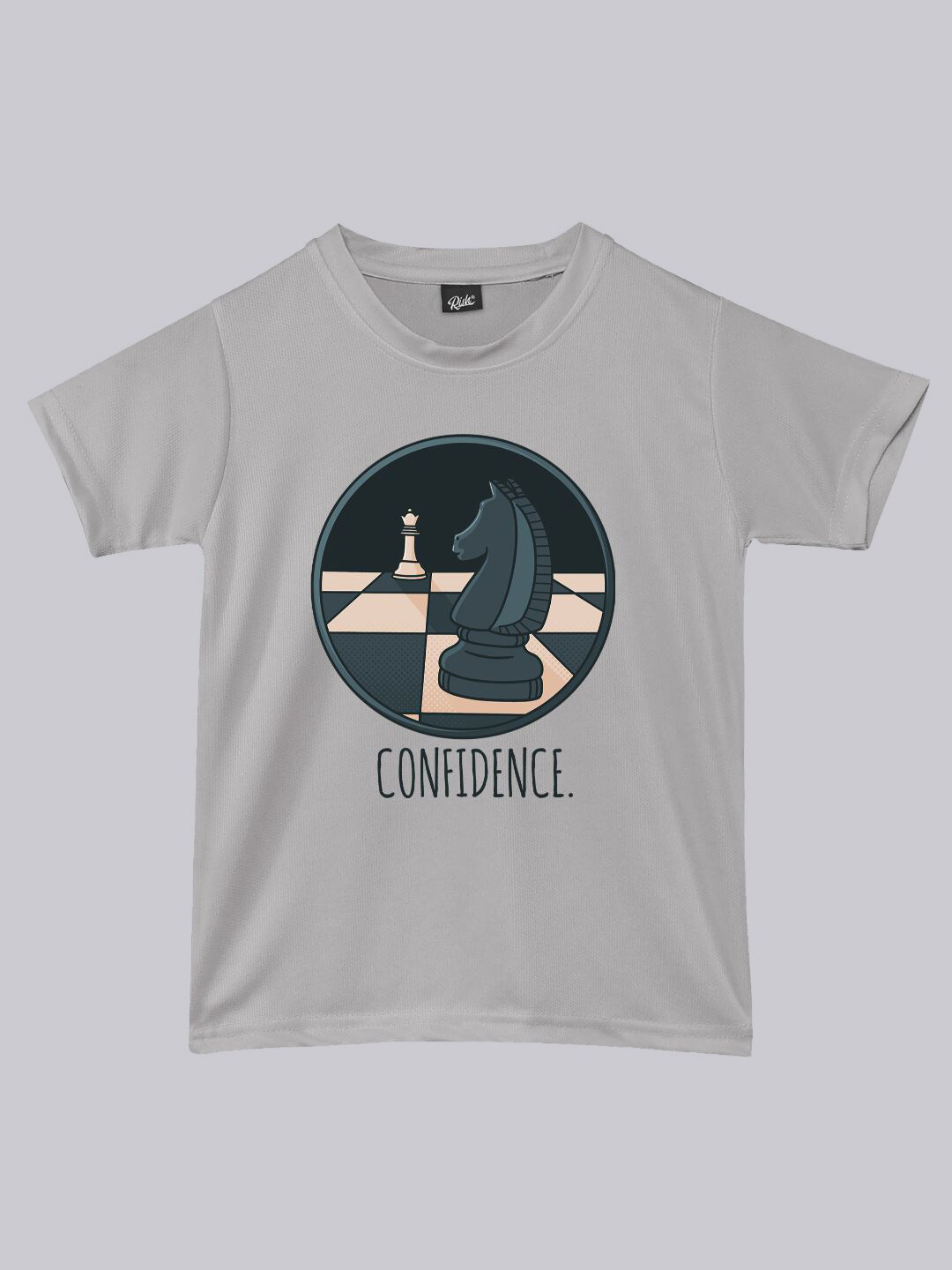 

RISH Kids Round Neck Graphic Printed T-shirt, Grey