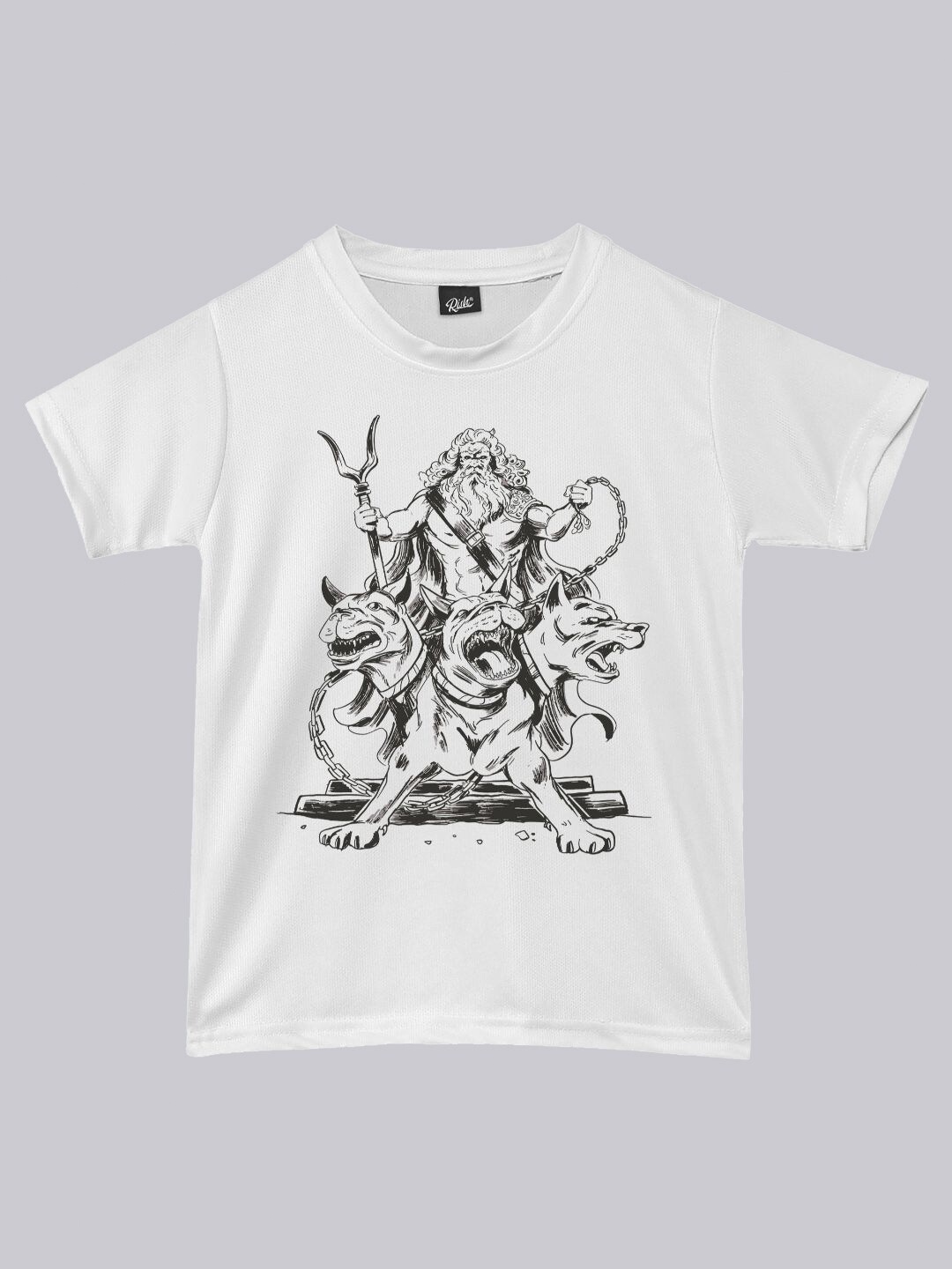 

RISH Boys Graphic Cerberus Hade Printed Loose T-shirt, White