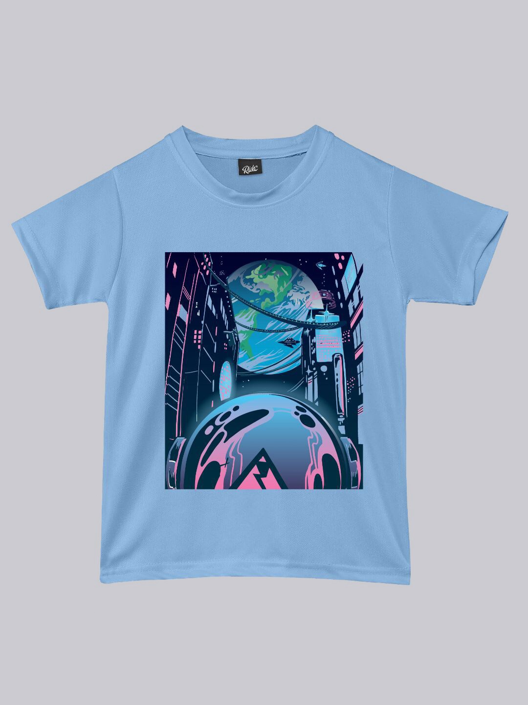 

RISH Kids Round Neck Graphic Printed T-shirt, Blue