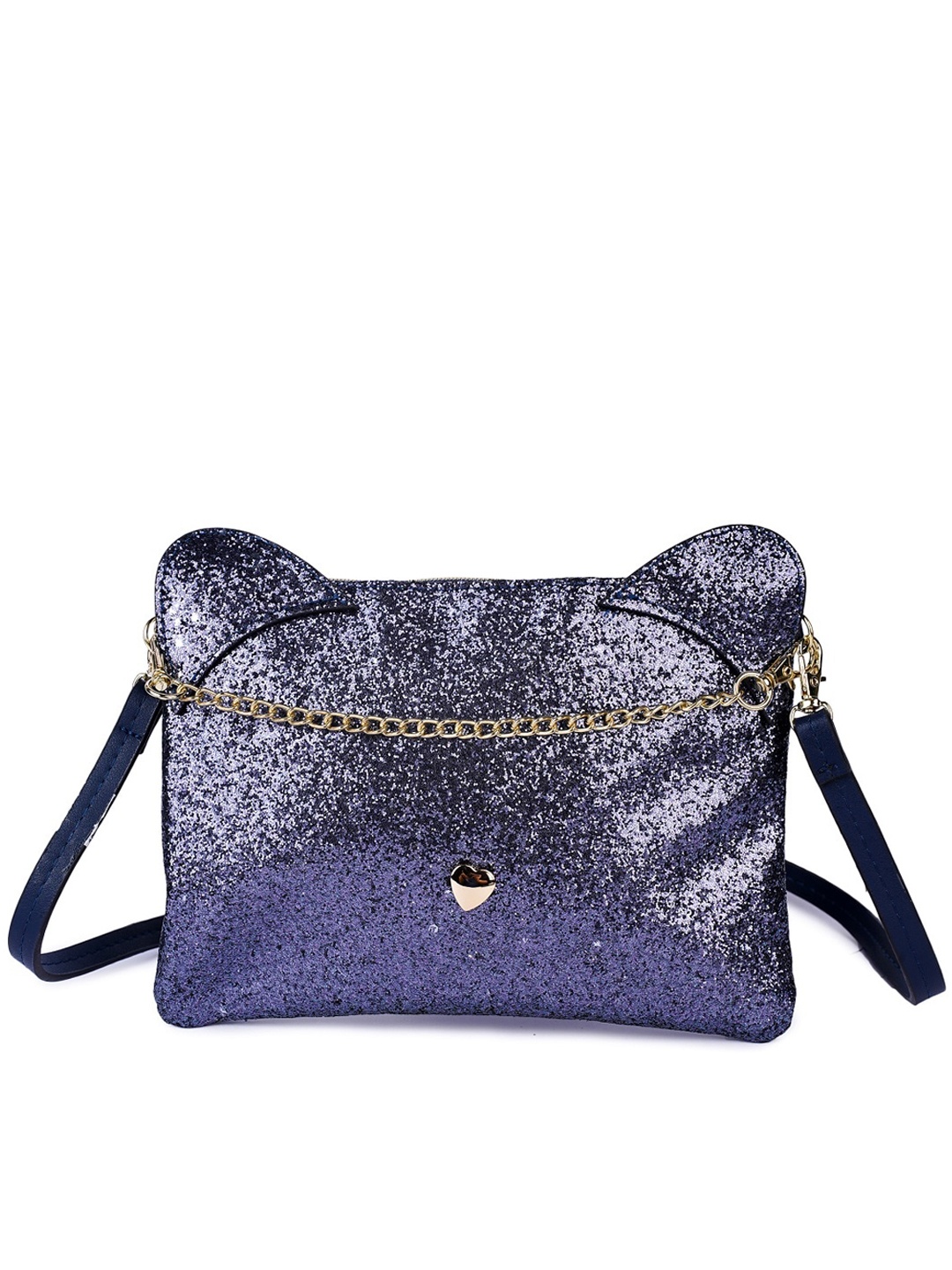 

Instabuyz Embellished PU Structured Sling Bag, Blue