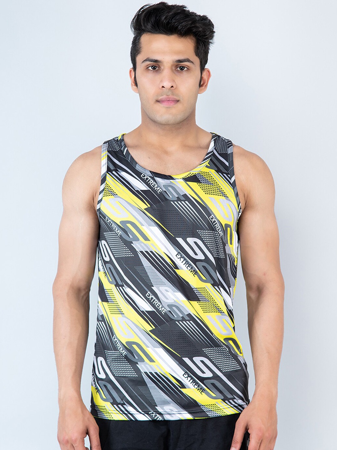 

Tistabene Printed Anti Microbial Gym Innerwear Vests, Grey