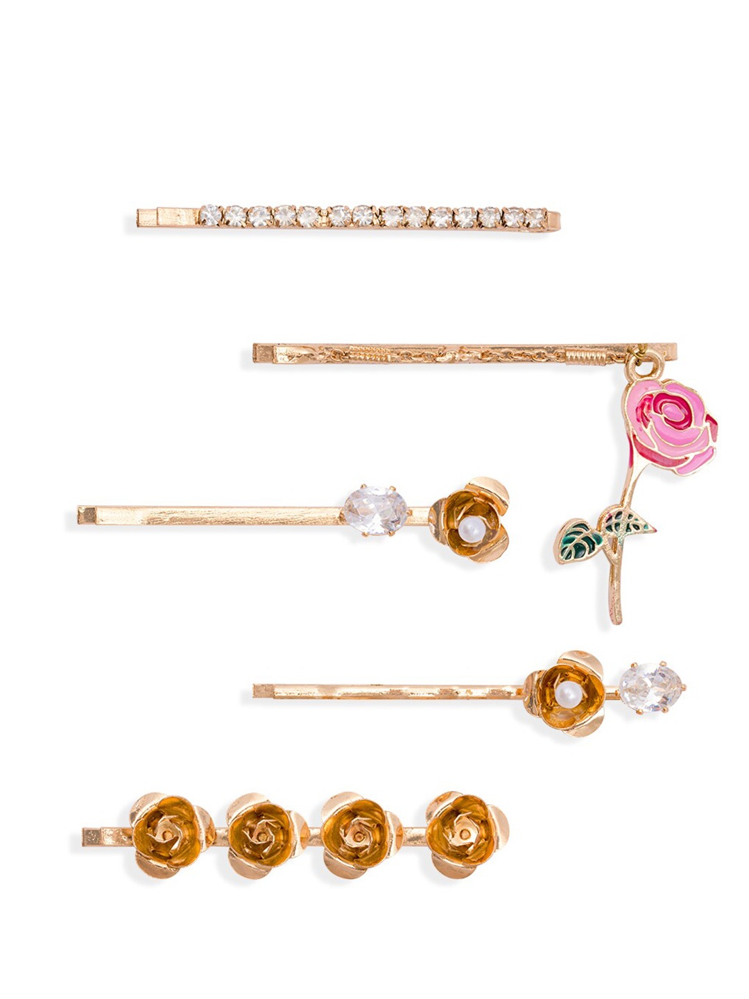 

HAIR DRAMA COMPANY Women Set Of 5 Bobby Pins, Gold