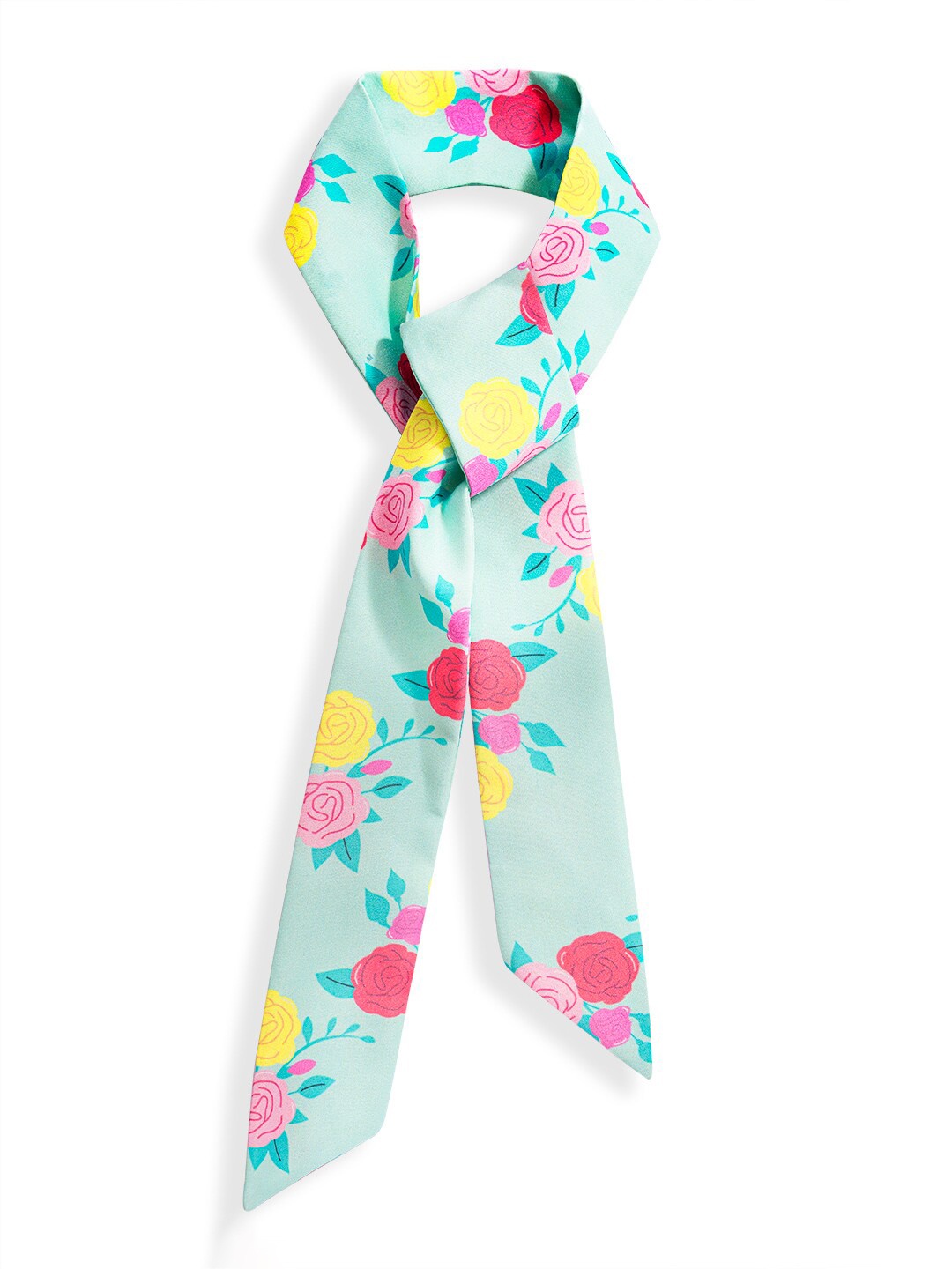 HAIR DRAMA CO. Women Floral Printed Hairband, Green