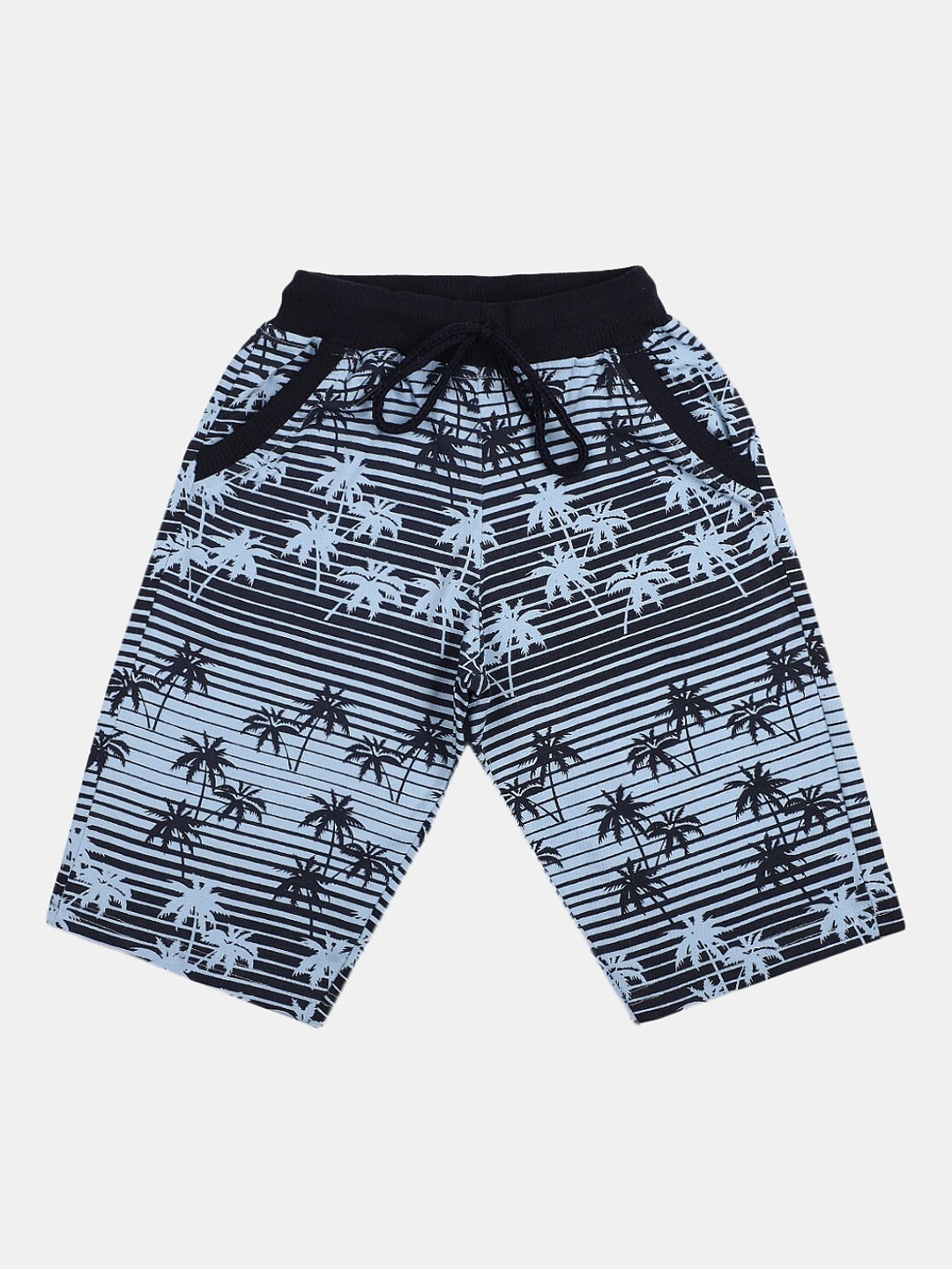 

V-Mart Boys Tropical Printed Cotton Shorts, Blue