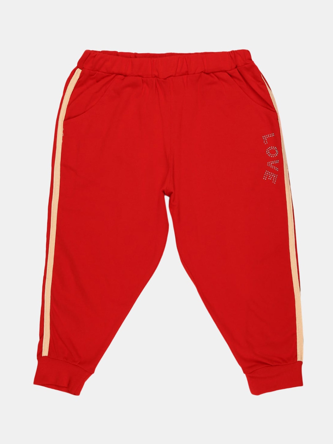 

V-Mart Girls Mid-Rise Cotton Shorts, Red