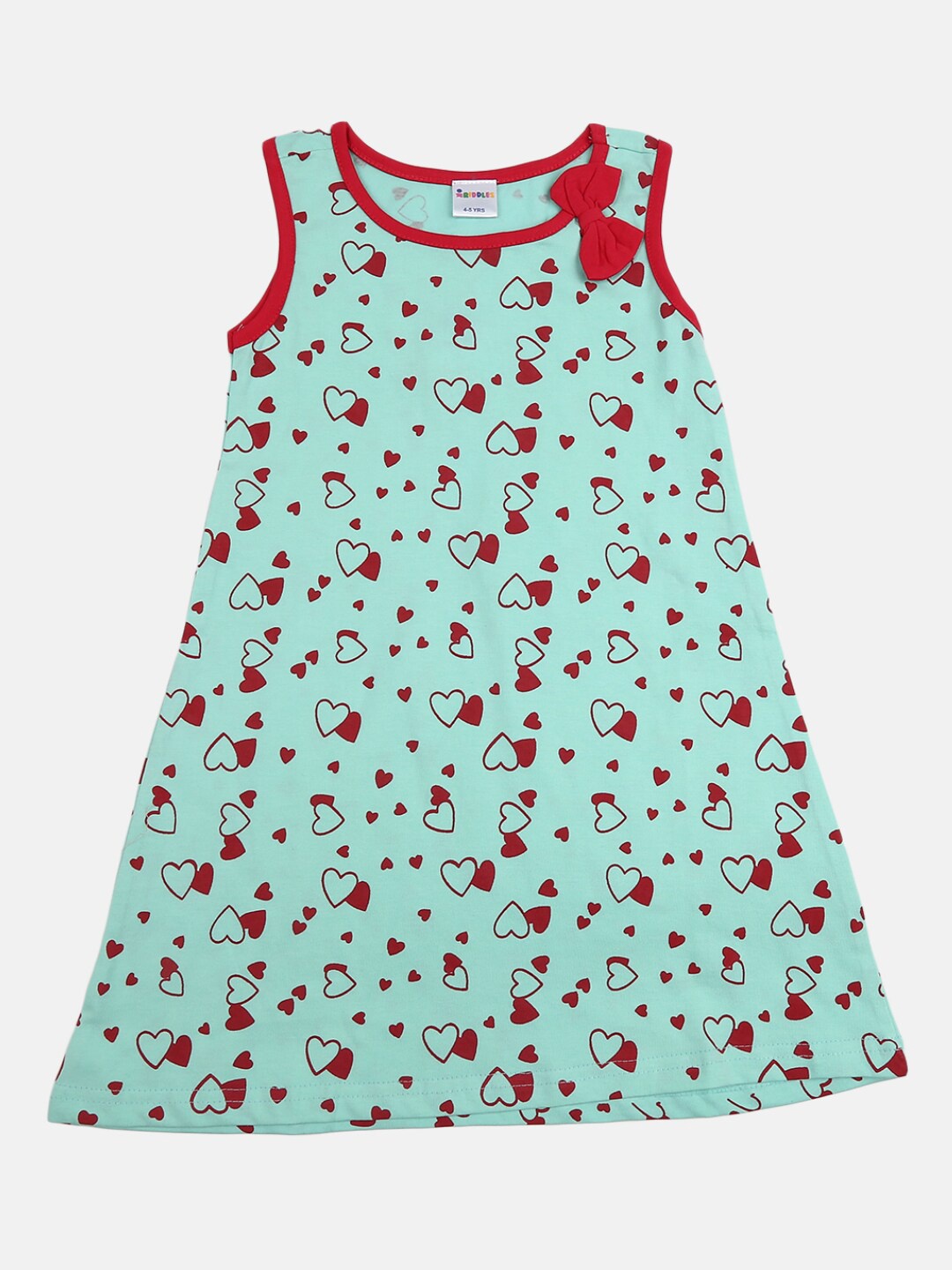 

V-Mart Girls Printed A-Line Dress, Blue