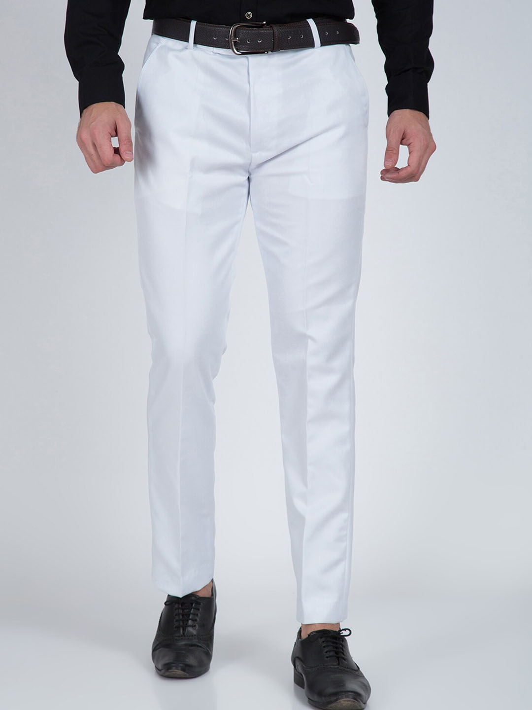 

Cyphus Men Mid-Rise Smart Fit Formal Trousers, White