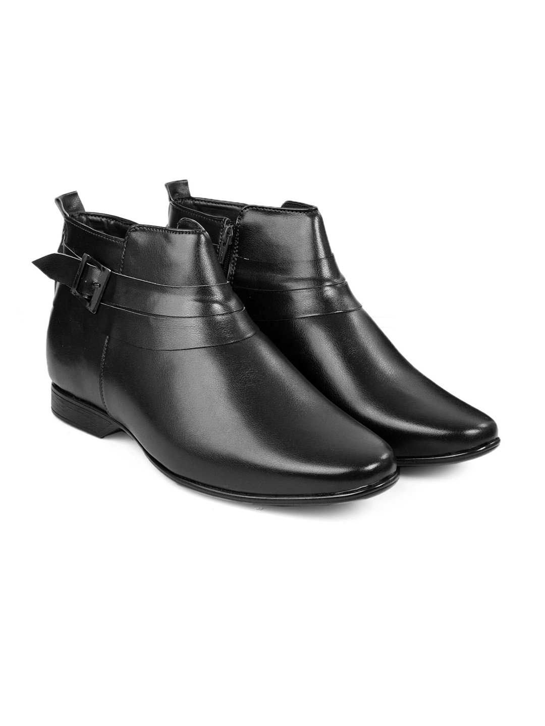 

Bxxy Men Hidden Elevator Mid-Top Regular Boots, Black
