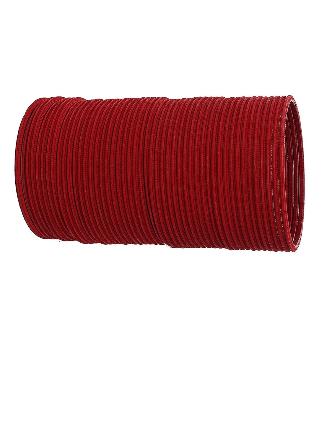 

NMII Set Of 48 Cutting Shaped Matte Finished Metal Bangles, Maroon