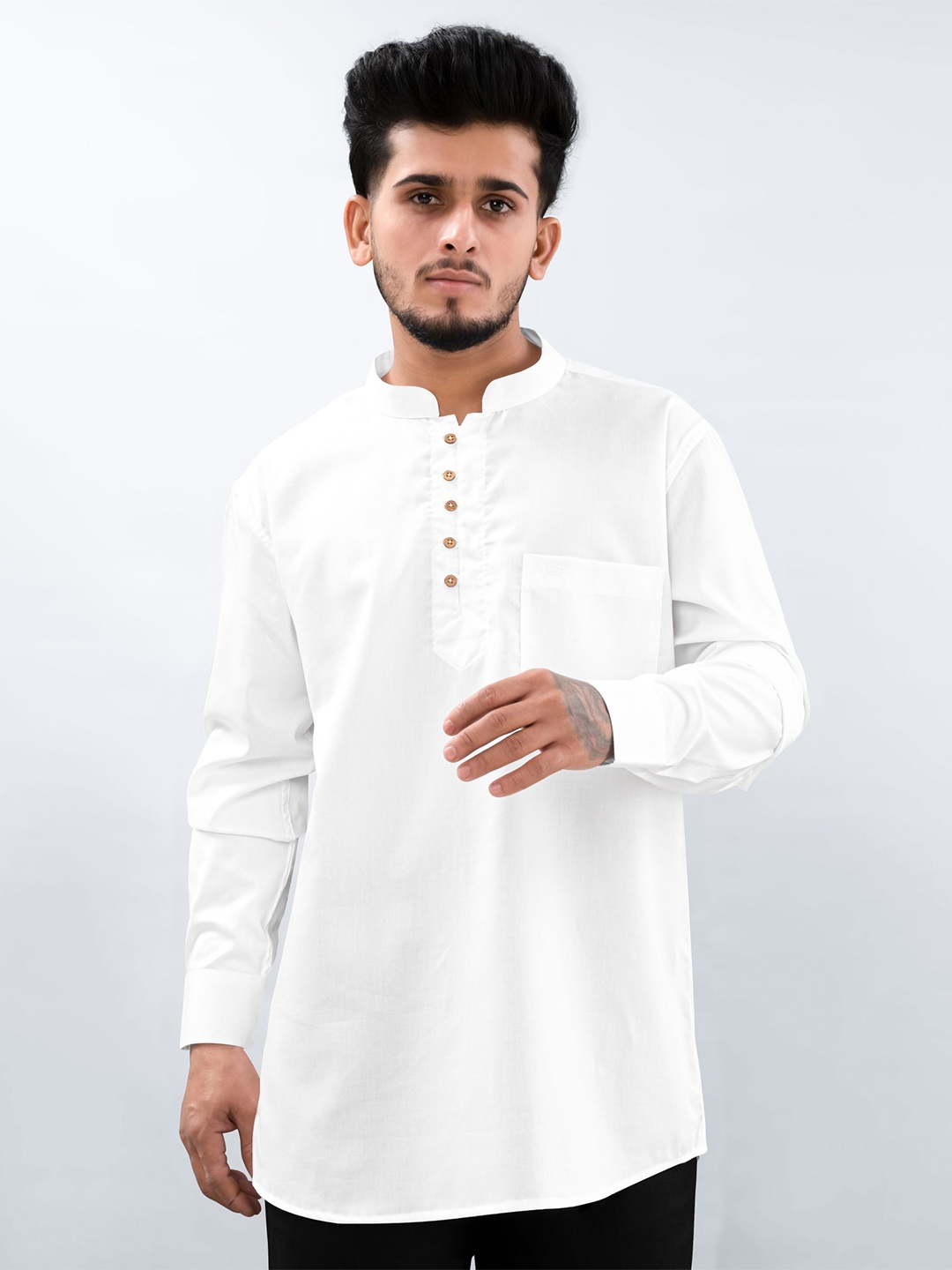 

FRENCH CROWN Standard Regular Fit Cotton Casual Shirt, White