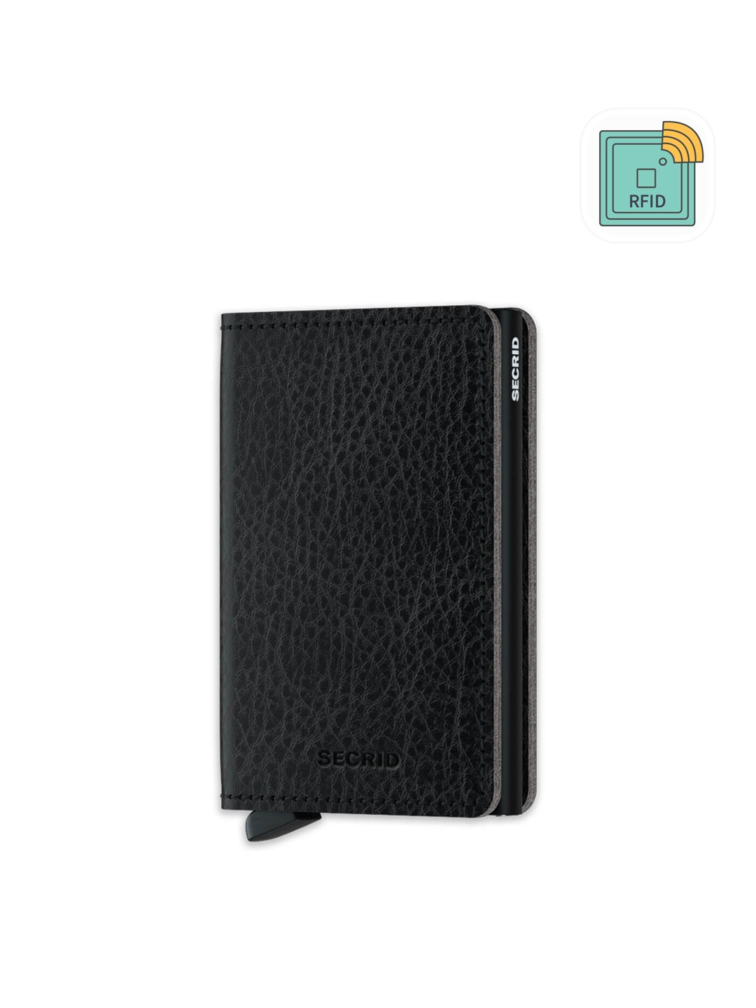 

SECRID Men Leather Card Holder, Black