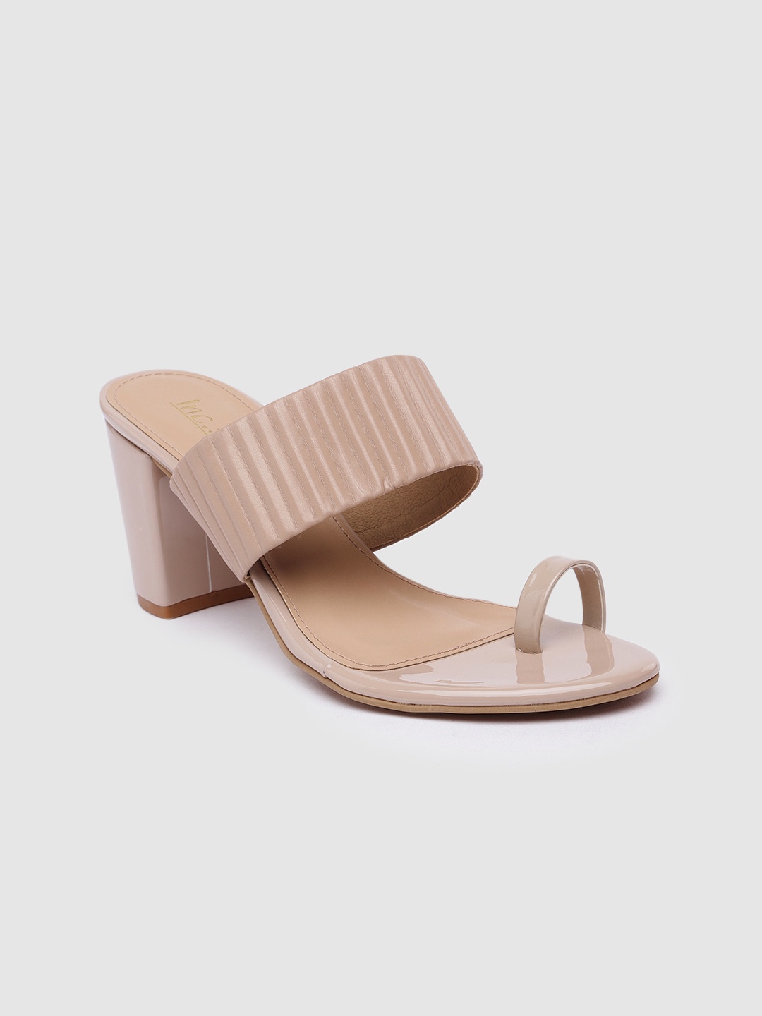 

Inc 5 Textured Block Sandals, Beige