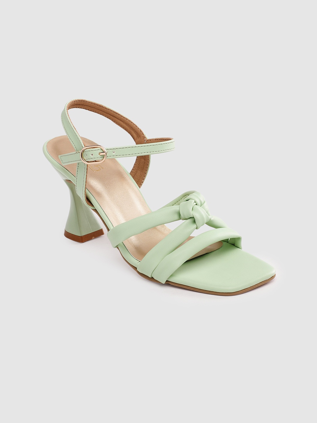 

Inc 5 Knotted Design Backstrap Slim Heels, Green