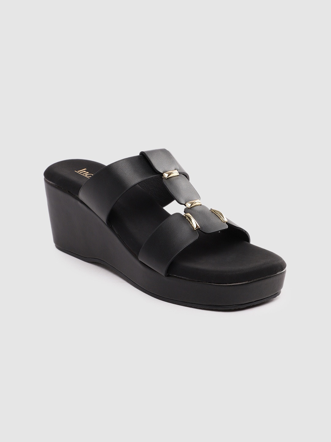 

Inc 5 Minimally Embellished Wedges, Black