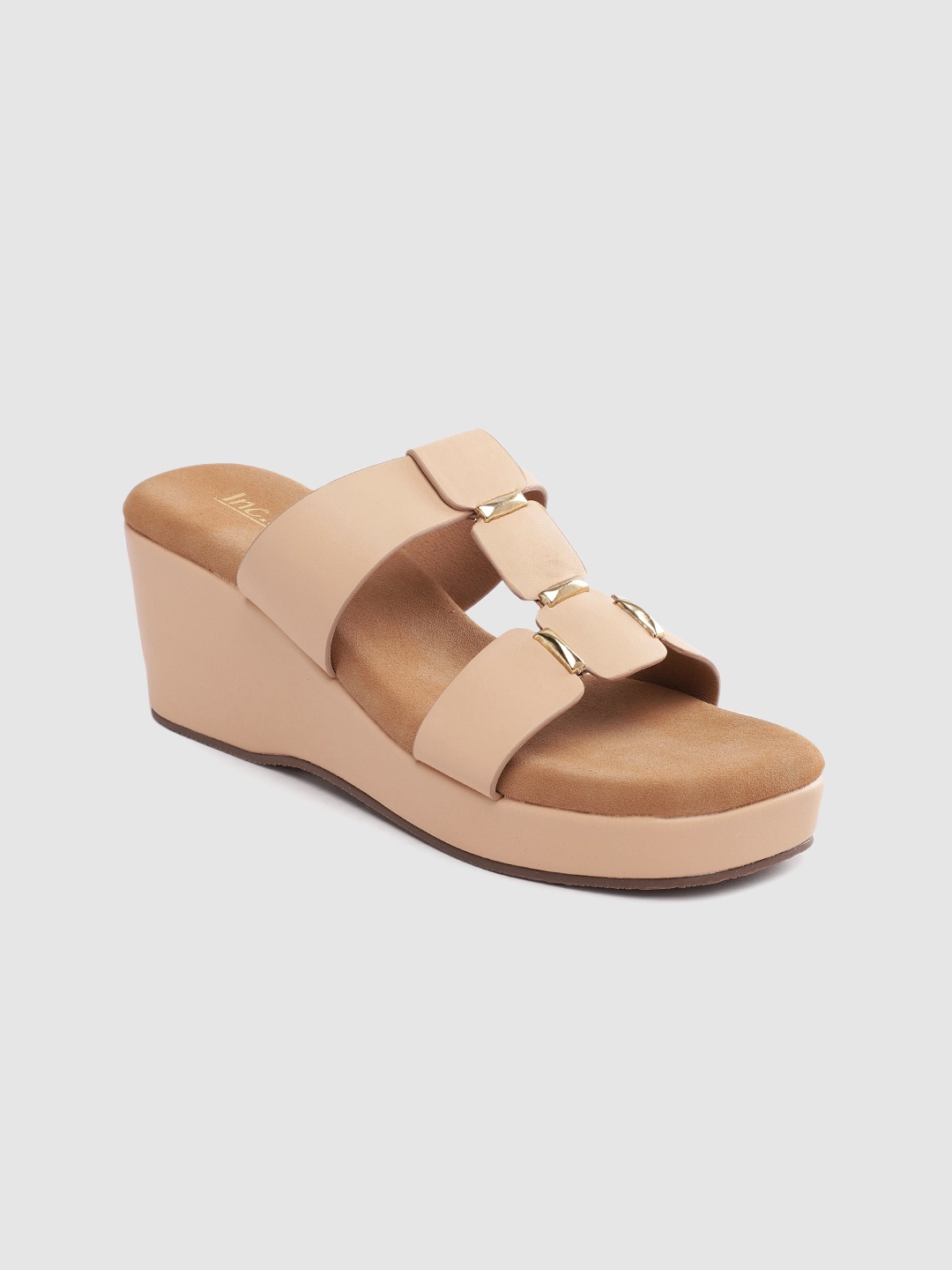 

Inc 5 Minimally Embellished Wedges, Beige