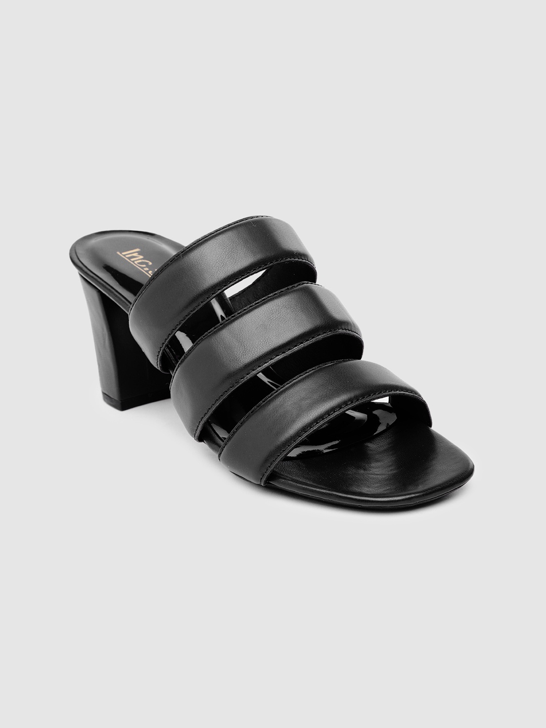 

Inc 5 Women Solid Open Toe Heels, Black