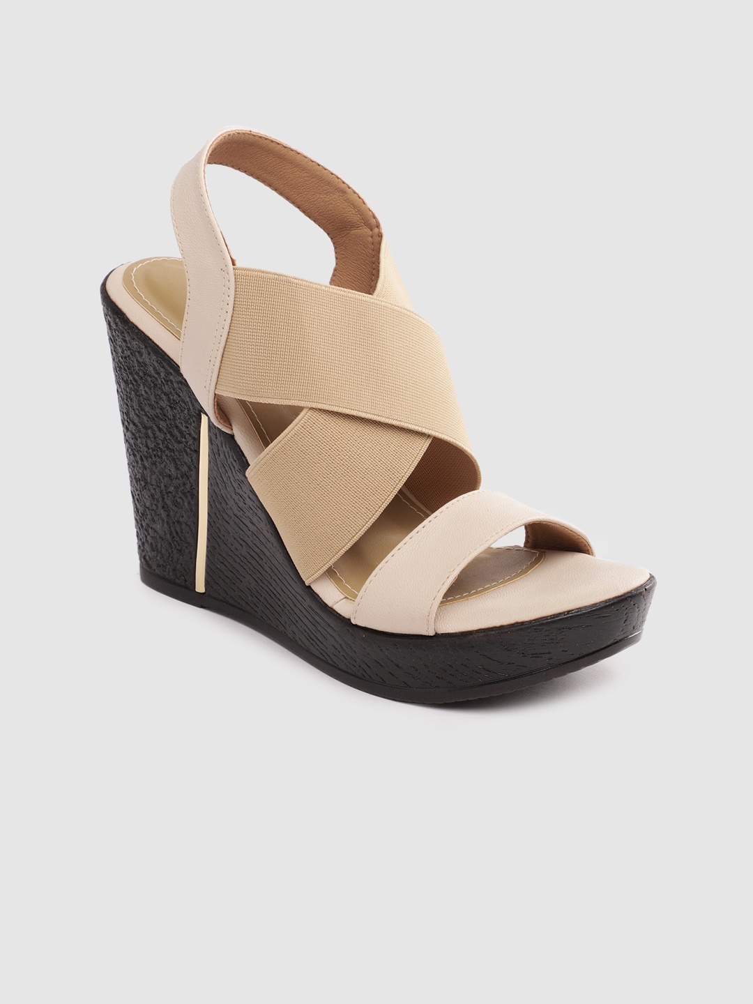 

Inc 5 Women Open Toe Mid-Top Wedges, Beige