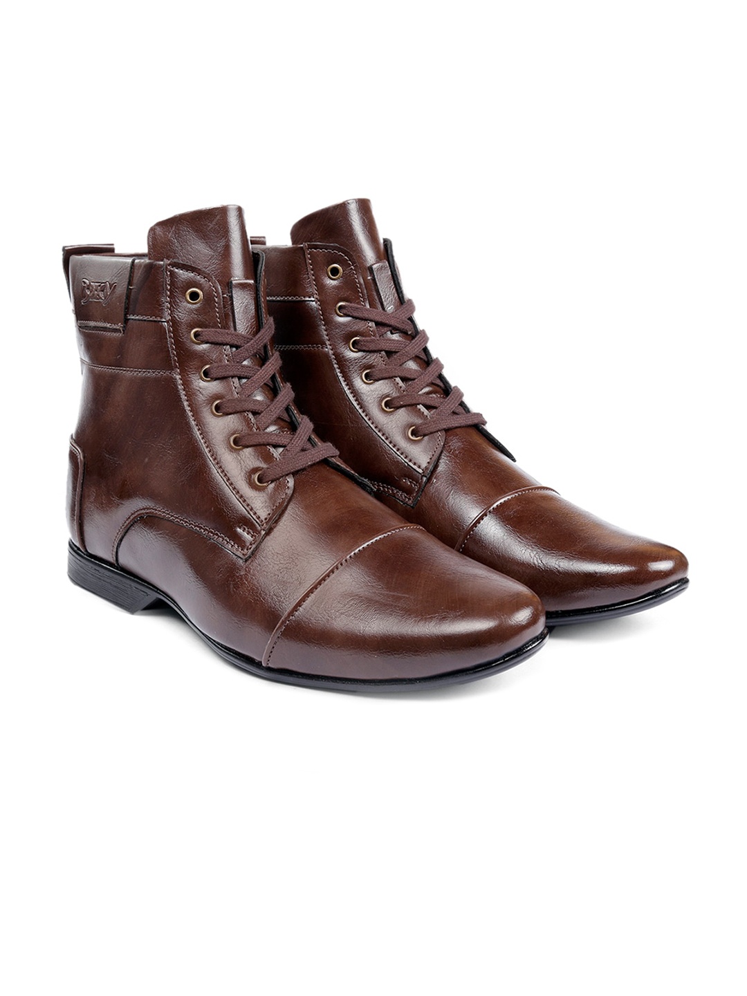 

Bxxy Men Textured Height Increasing Regular Boots, Brown