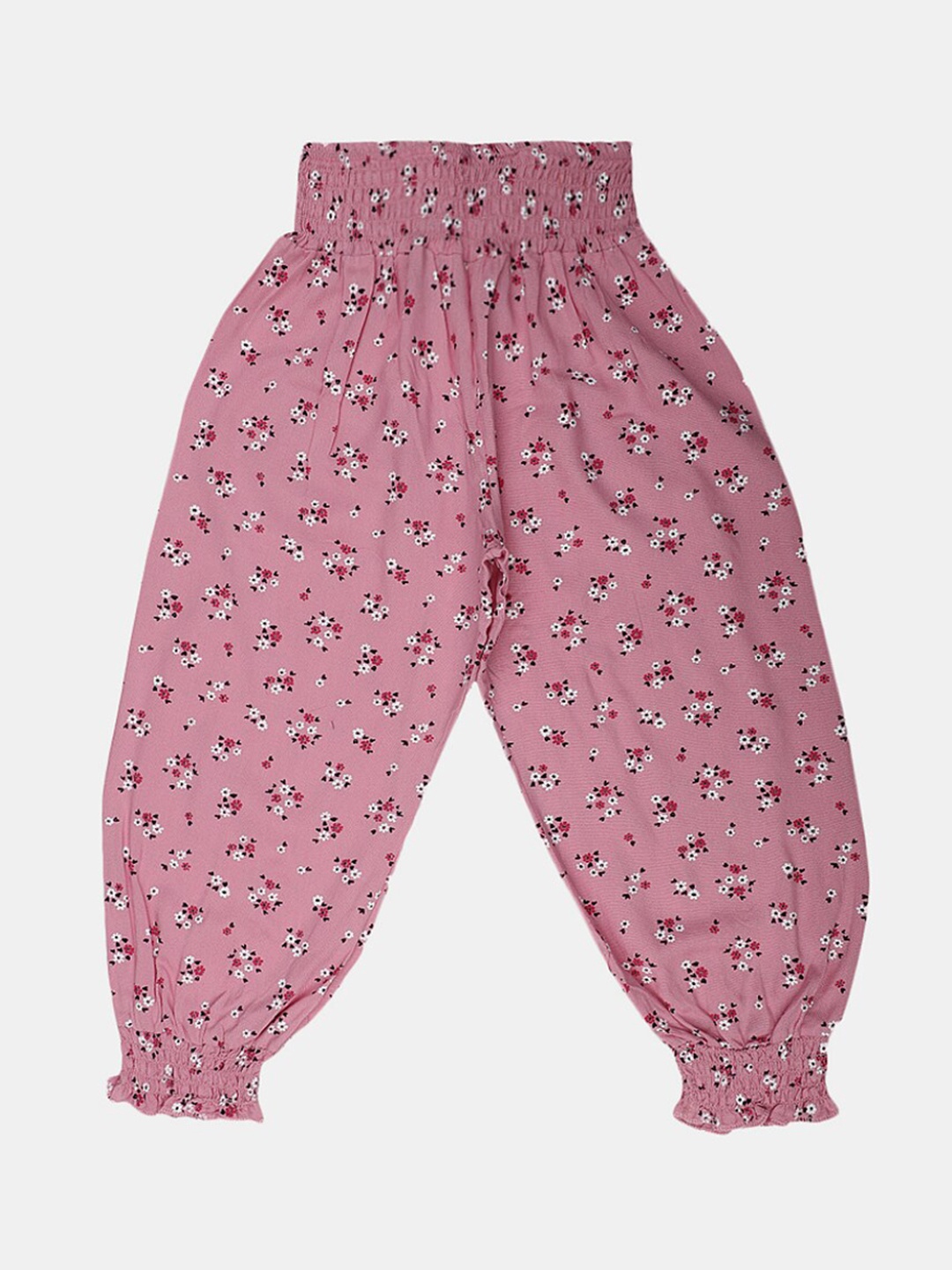 

V-Mart Girls Floral Printed Harem Pants, Pink