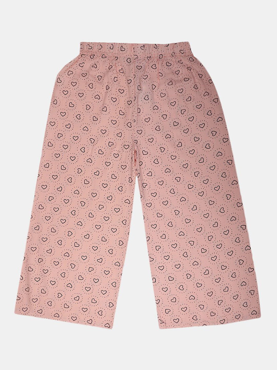 

V-Mart Girls Printed Pure Cotton Trousers, Peach