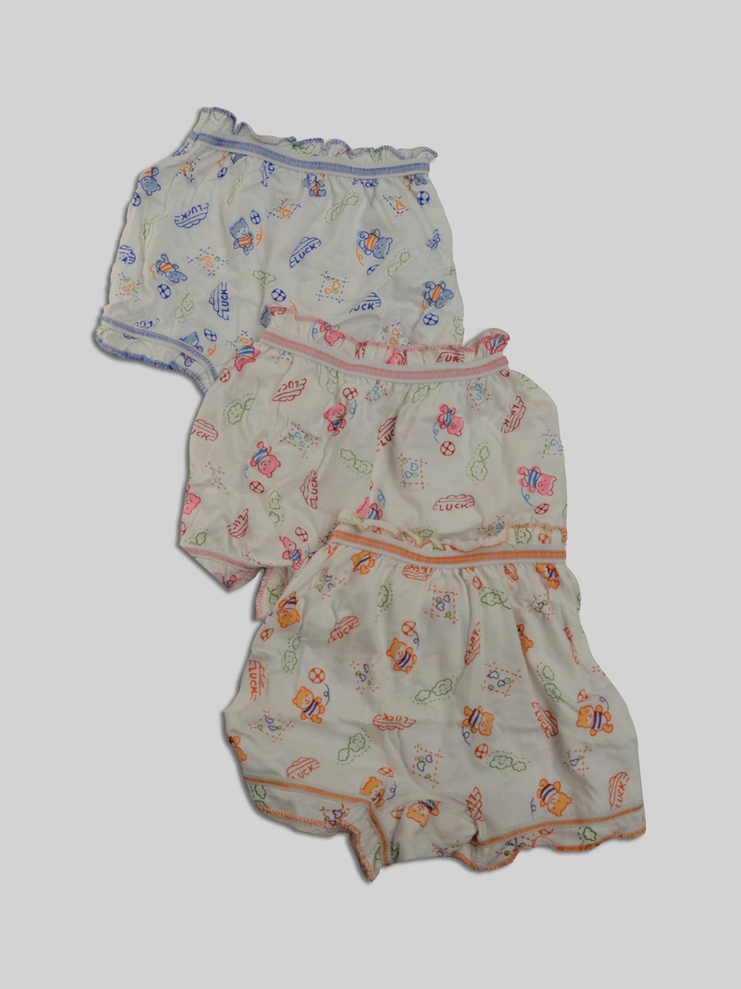 

GROVERSONS Paris Beauty Girls Pack Of 3 Assorted Cotton Boy Shorts Briefs