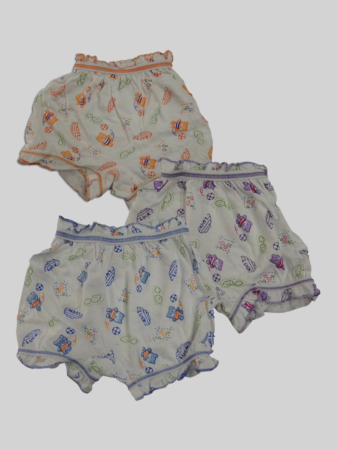 

GROVERSONS Paris Beauty Girls Pack Of 3 Assorted Cotton Boy Shorts Briefs