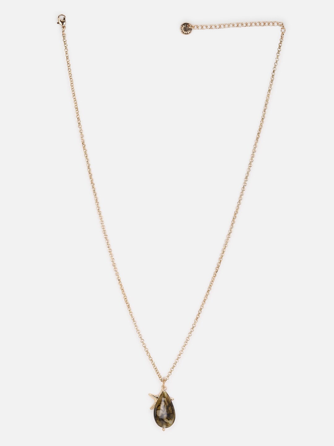 

FOREVER 21 Gold-Plated Stone-Studded Chain