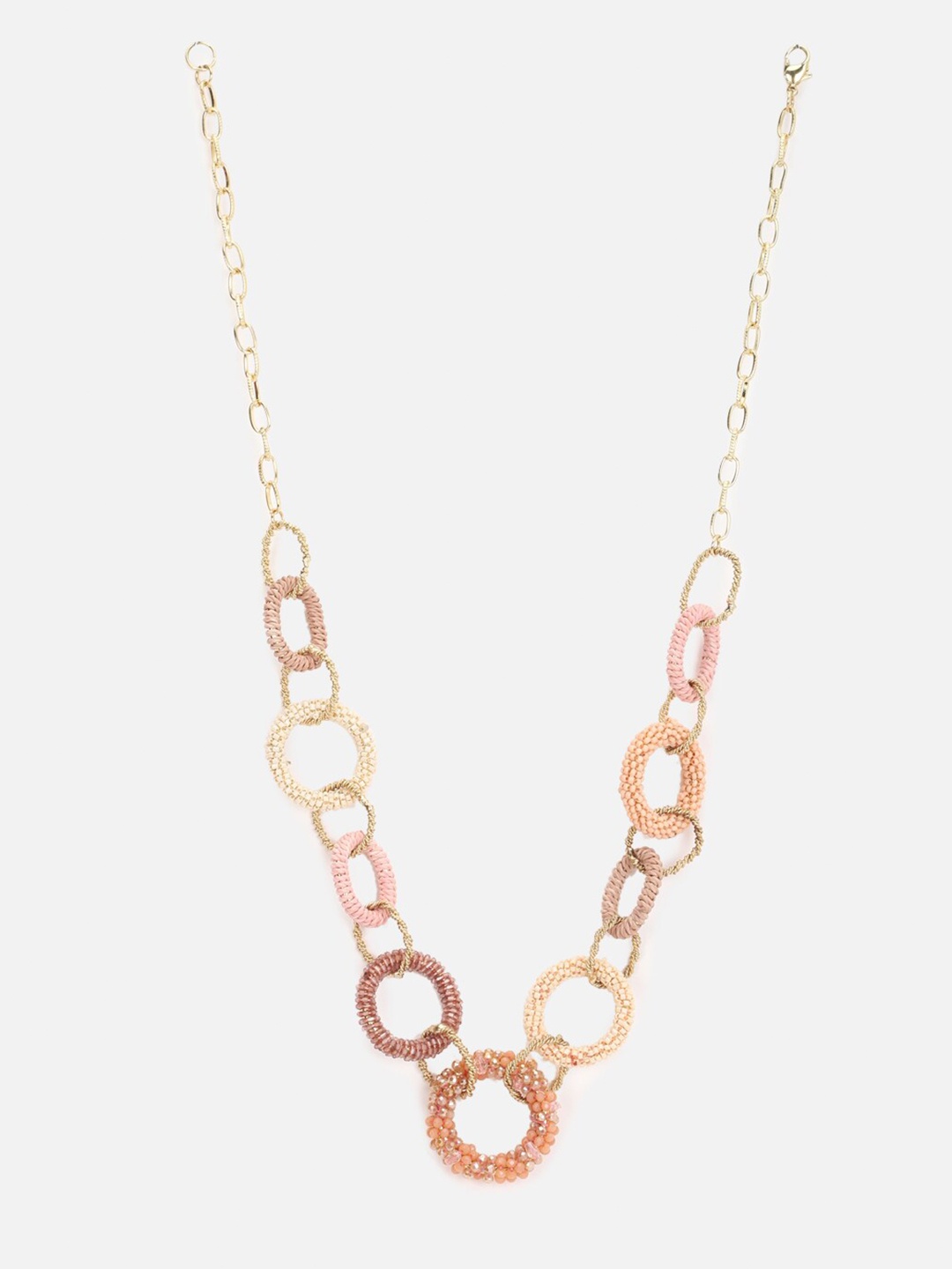 

FOREVER 21 Circular Statement Chain Design Necklace, Gold
