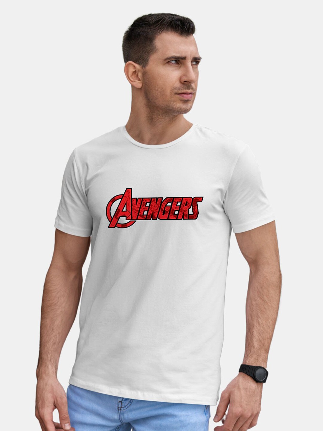 

macmerise Typography Printed Bio Finish Cotton T-shirt, White